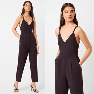 French Connection Anana Whisper Strappy Dark Navy Blue Jumpsuit 8